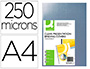 TAPA DE ENCUADERNACION Q-CONNECT PVC DIN A4 INCOLORA 250 MC PAQUETE DE 100 UNIDADES