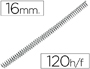 ESPIRAL METALICO Q-CONNECT 64 5:1 16MM 1,2MM CAJA DE 100 UNIDADES