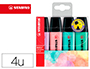 ROTULADOR STABILO BOSS PASTEL FLUORESCENTE 70 ESTUCHE DE 4 UNIDADES COLORES SURTIDOS