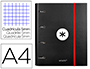 CARPETA CON RECAMBIO ANTARTIK A4 CUADRO 5MM FORRADA 4 ANILLAS 40MM REDONDAS CON SOLAPA COLOR NEGRO