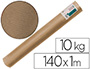 PAPEL KRAFT VERJURADO LIDERPAPEL MARRON ANCHO 1 MT LOMGITUD 140 MT GRAMAJE 70 GR PESO 10 KG
