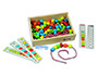 JUEGO ANDREUTOYS FORMAS PARA ENSARTAR + 10 CORDONES + 10 PLANTILLAS CAJA DE 150 UNIDADES SURTIDAS