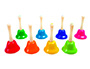 CAMPANITA PEQUEA AMAYA DE MANO CON MANGO TRADICIONAL ESCALA DIATONICA SET DE 8 UNIDADES COLORES SURTIDOS