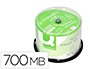 CD-R Q-CONNECT CON SUPERFICIE 100% IMPRIMIBLE PARA INKJET CAPACIDAD 700MB DURACION 80MINVELOCIDAD 52X BOTE DE 50 UNID