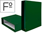 CAJA ARCHIVADOR LIDERPAPEL DE PALANCA CARTON FOLIO DOCUMENTA LOMO 75MM COLOR VERDE