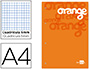BLOC ENCOLADO LIDERPAPEL CUADRO 5 MM NARANJA A4 NATURAL100 HOJAS 100 G/M2