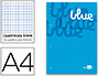 BLOC ENCOLADO LIDERPAPEL CUADRO 5 MM AZUL A4 NATURAL 100 HOJAS 100 G/M2