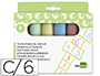 TIZA COLOR LIDERPAPEL PARA SUELO CAJA DE 6 UNIDADES COLORES SURTIDOS