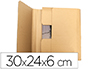 CAJA PARA EMBALAR LIBROS Q-CONNECT CARTON RECICLADO CANAL SIMPLE 3 MM COLOR KRAFT 300X240X60 MM