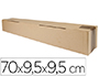 CAJA PARA EMBALAR Q-CONNECT TUBO CARTON RECICLADO CANAL SIMPLE 3 MM COLOR KRAFT 725X95X95 MM