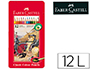 LAPICES DE COLORES FABER CASTELL CAJA METALICA DE 12 COLORES SURTIDOS