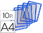 FUNDA PARA PORTACATALOGO TARIFOLD DIN A4 COLOR AZUL PACK DE 10 UNIDADES