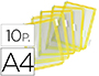 FUNDA PARA PORTACATALOGO TARIFOLD DIN A4 COLOR AMARILLO PACK DE 10 UNIDADES