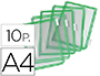 FUNDA PARA PORTACATALOGO TARIFOLD DIN A4 COLOR VERDE PACK DE 10 UNIDADES