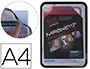 MARCO PORTA ANUNCIOS TARIFOLD MAGNETO DIN A4 CON 4 BANDAS MAGNETICAS EN EL DORSO COLOR NEGRO PACK DE 2 UNIDADES