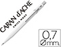 PORTAMINAS CARAN D'ACHE 844 0,7MM CUERPO BLANCO ADORNOS CROMADOS