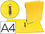 CARPETA DE 2 ANILLAS 25 MM MIXTAS LIDERPAPEL A4 FORRADO COLOR SYSTEM CON OLLAO Y TARJETERO AMARILLO