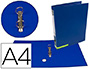 CARPETA DE 2 ANILLAS 25 MM MIXTAS LIDERPAPEL A4 FORRADO COLOR SYSTEM CON OLLAO Y TARJETERO AZUL