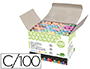 TIZA COLOR ANTIPOLVO LIDERPAPEL CAJA DE 100 UNIDADES COLORES SURTIDOS