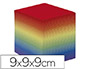 TACO PAPEL QUO VADIS ENCOLADO COLORES ARCO IRIS 680 HOJAS 100% RECICLADO 90X90X90 MM 90 GR