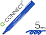ROTULADOR Q-CONNECT MARCADOR PERMANENTE AZUL PUNTA BISELADA 5 MM