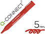 ROTULADOR Q-CONNECT MARCADOR PERMANENTE ROJO PUNTA BISELADA 5 MM