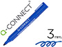 ROTULADOR Q-CONNECT MARCADOR PERMANENTE AZUL PUNTA REDONDA 3 MM