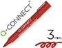 ROTULADOR Q-CONNECT MARCADOR PERMANENTE ROJO PUNTA REDONDA 3 MM