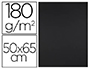 CARTULINA LIDERPAPEL 50X65 CM 180G/M2 NEGRO PAQUETE DE 25 HOJAS