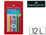 LAPICES DE COLORES FABER CASTELL ACUARELABLE COLOUR GRIP TRIANGULAR CAJA METALICA DE 12 COLORES SURTIDOS