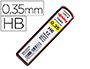 MINAS ROTRING GRAFITO 0,35 MM HB ESTUCHE DE 12 MINAS